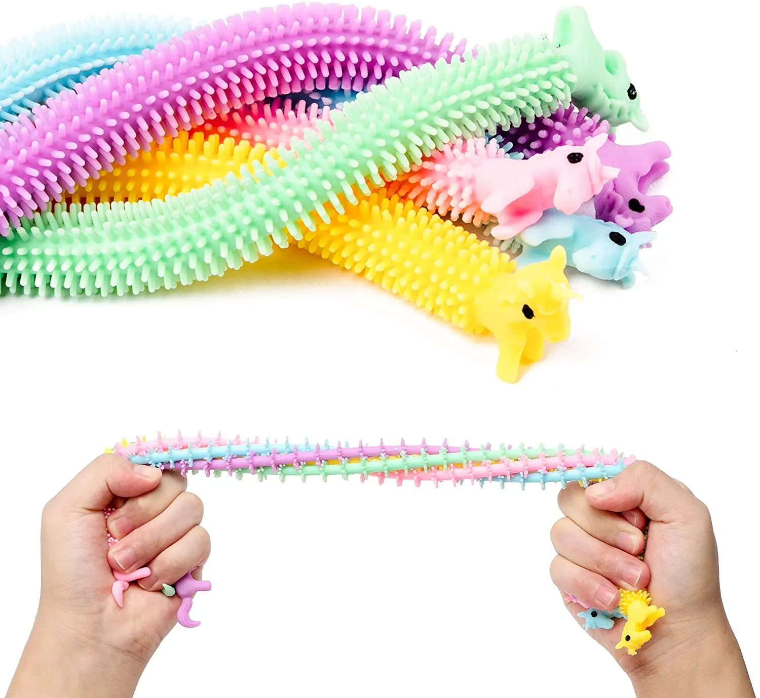 

12Pcs Unicorn Decompression Toy Set Office Release Pressure Rope Outdoor Game Vent Various Color Birthday Gift For Adult Kids