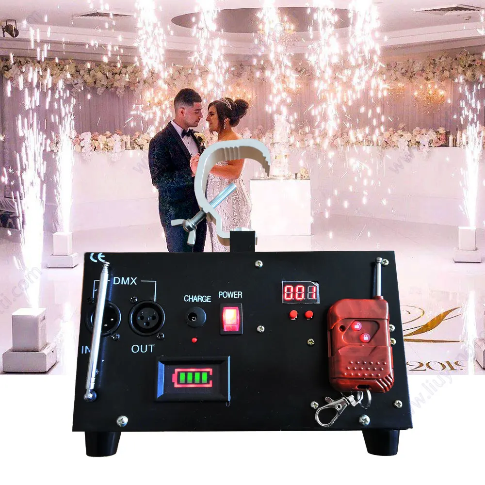 Dj Event-máquina de Pyro Sparkler fría, proveedor de fiesta, Material de polvo de titanio, fuente brillante para escenario, efecto especial para boda