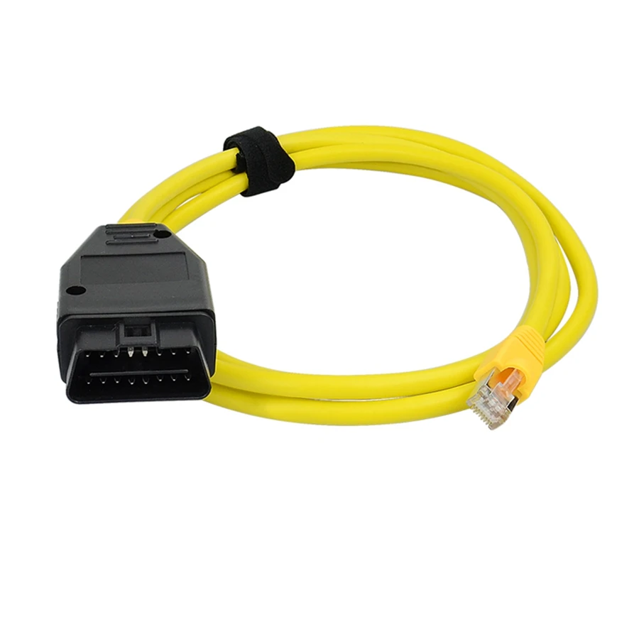 For BMW ENET Data Cable Ethernet to OBD2 Interface RJ45 Cable 16Pin Connector 3.23.4 V50.3 Data ICOM Coding For bmw