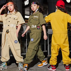 2020 New Hip Hop Dancing Clothes Kidswear Overall Street Outfit Girls Modern Jazz Dress Game Performance Stage Costume Summer