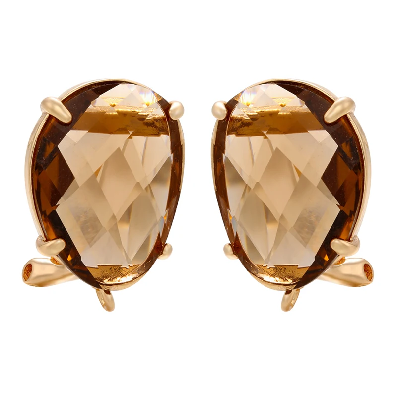 Women's Crystal Cobblestone Stud Earrings, Luxurious Design