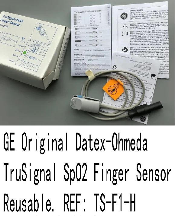 

GE Original Datex-Ohmeda TruSignal SpO2 Finger Sensor Reusable. REF: TS-F1-H