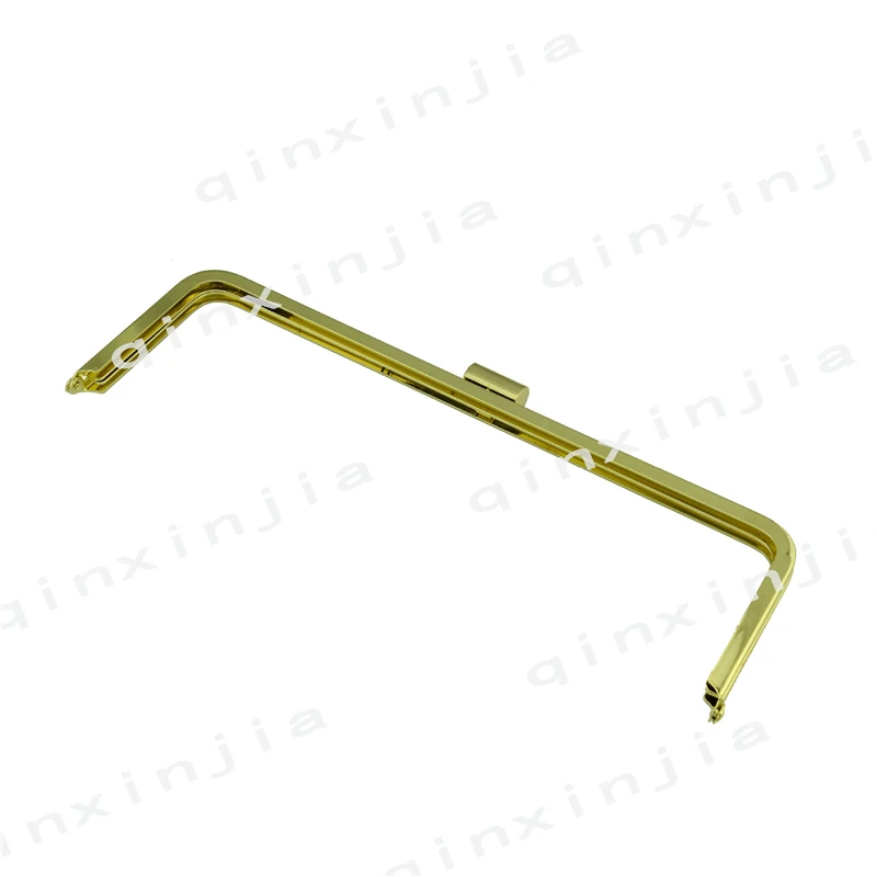 30cm Long Manual DIY Metal Purse Frame Square Handmade Hardware Vintage Rectangle Wallet Frame No Screw Craft Material Gold