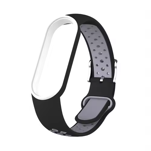 Belt For Xiaomi Mi Band 5 6 Two-color Silicone Bracelet Sport Breathable Strap For Miband 5 Miband7 Replacement Wristband - Image 13