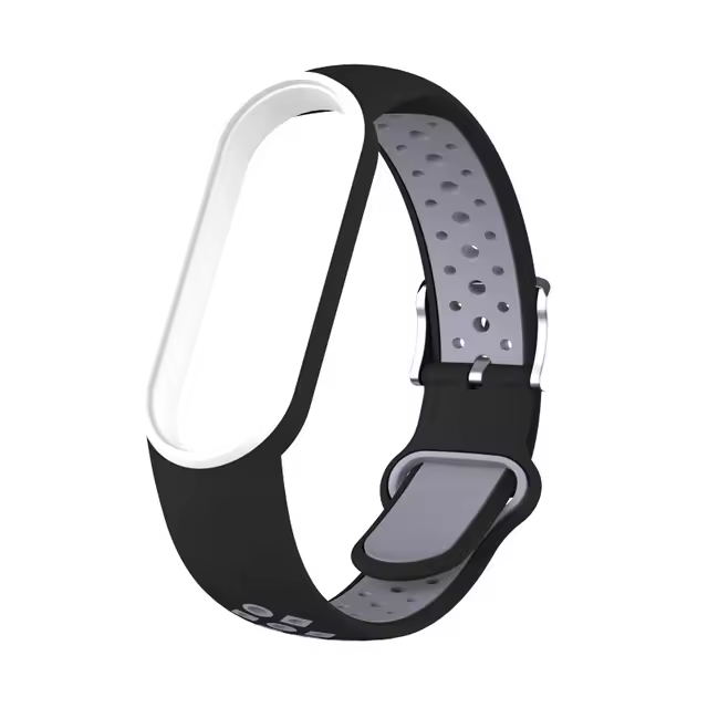 Belt For Xiaomi Mi Band 5 6 Two-color Silicone Bracelet Sport Breathable Strap For Miband 5 Miband7 Replacement Wristband - Image 13