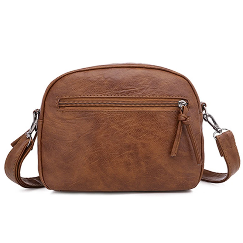 Kobiety w stylu Vintage na ramię torby na pasek ze skóry Pu mała torba typu Crossbody torebka damska podróżna z wieloma kieszeniami torby