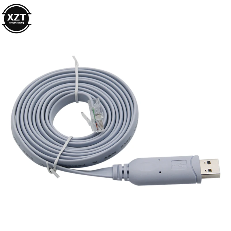 1.8M USB Rs232 Ke RJ45 Kabel Konsol untuk Cisco H3C Codhuawei Fortinet Router Ftdi USB Kabel Ekstensi Konsol
