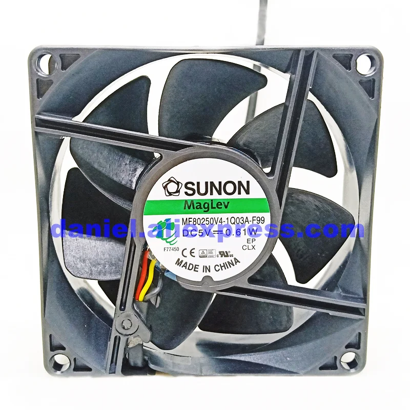 Mf80250v4-1q03a-f99 8025 5V 0.61w silent fan 8cm router server inverter chassis fan