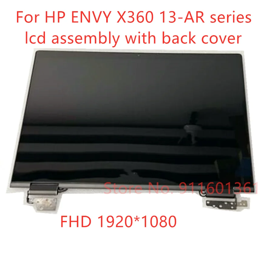 

13.3" FHD LCD Touch Screen Digitizer Full Assembly With Hings replace For HP ENVY X360 13-AR 13-ar0001ca 13-ar0002ur L57886-001