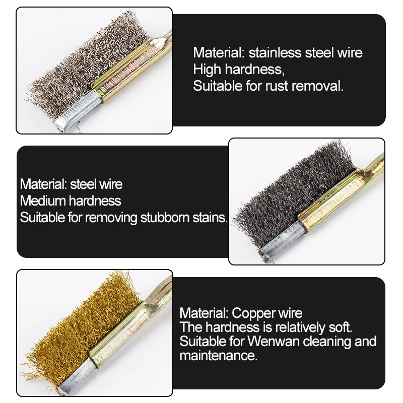 Stahl Draht Pinsel Grill Reinigung Edelstahl Draht Eisen Pinsel Kleine Stahl Kupfer Pinsel Entrosten Brushsteel Draht Pinsel – Detail 3