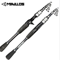 Mavllos Ultra Short Carbon Telescopic Fishing Rod 1.68M 1.98m 2.28m 2.58m 2.88m Fast Action Ultralight Carp Surf Spinning Rod