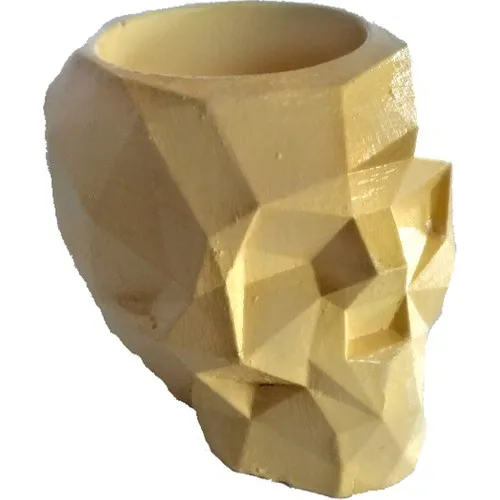 Tasula Gypsum Dry Head Candle holder 9 X9CM - 05