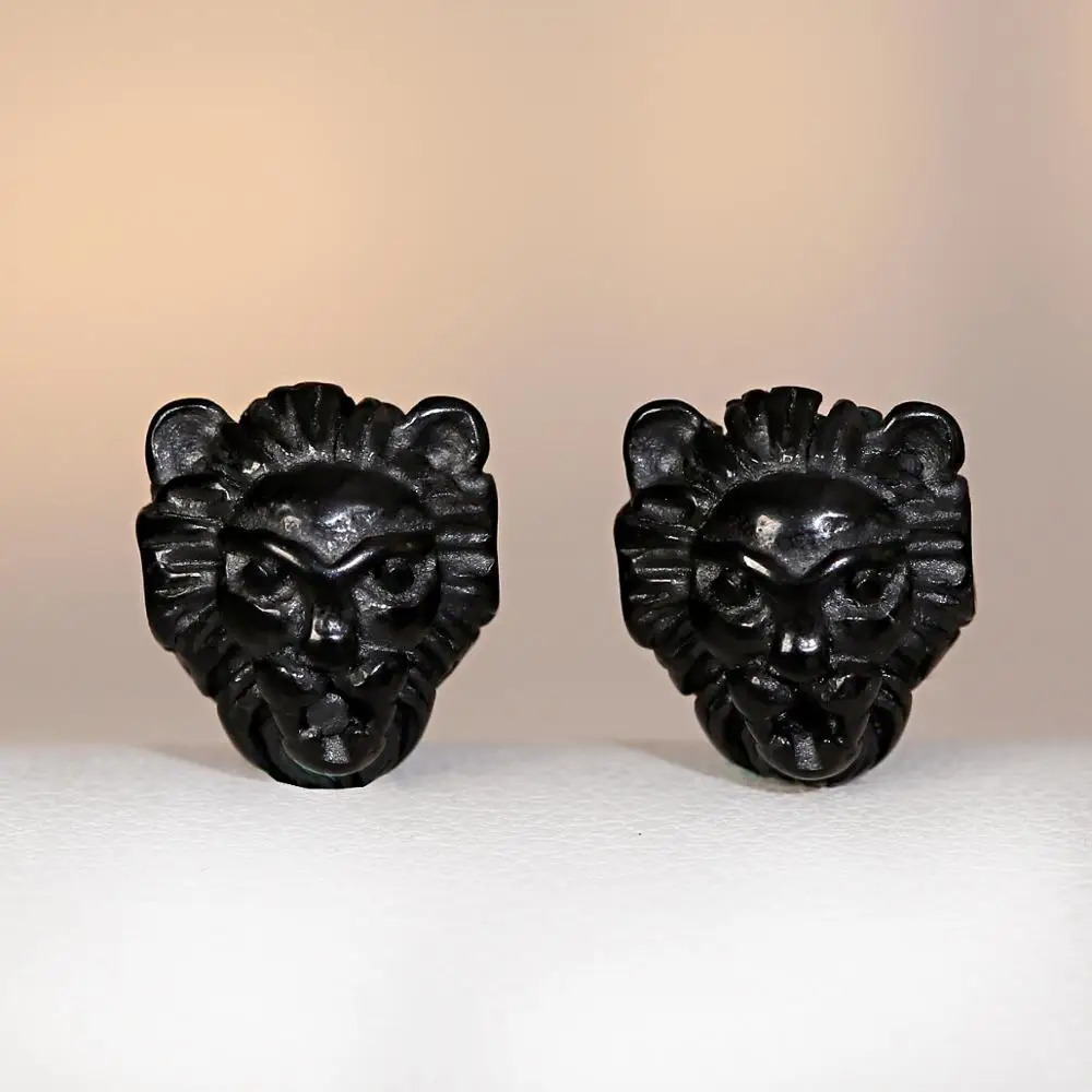 Animal Lion Head Beads For Bracelets Four Color DIY Stainless Steel Bead Spacer Making Charms For Jewelry Accessories Anklet