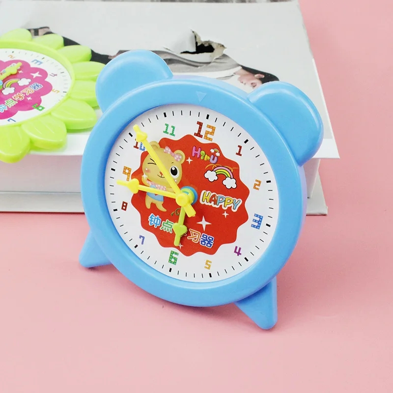 Good Quality Montessori Student Learning Clock Time Teacher Gear Clock 4 Inch 12/24 Hour Children's Educational Toys Baby Gift