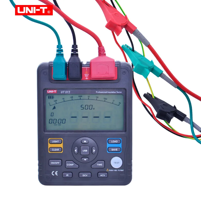 UNI-T testeur d'isolation numérique UTorgLCD rétro-éclairage 2500V plage automatique mégohmmètre numérique Ohm mètre