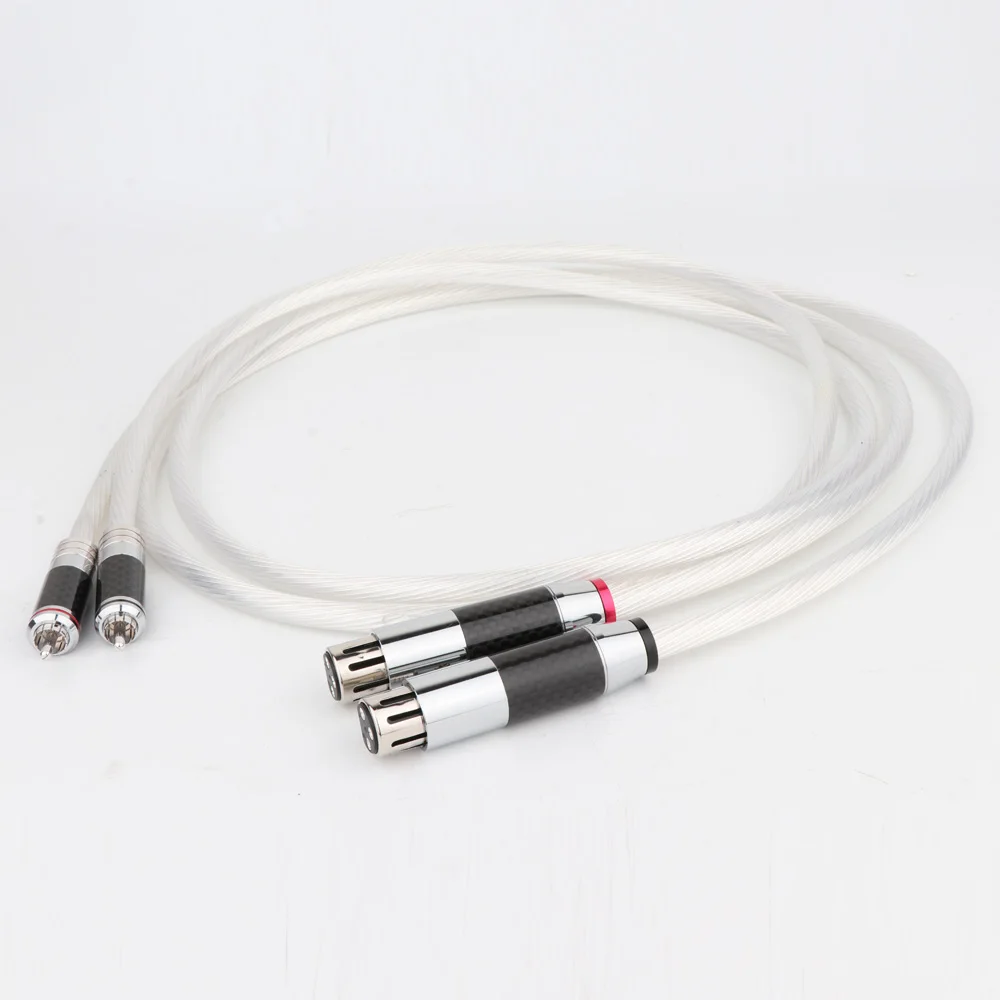 زوج كابل تمديد سلك RAC إلى XLR occ كابل إشارة مطلي بالفضة كابل ربط الصوت عالي الجودة كابل الصوت