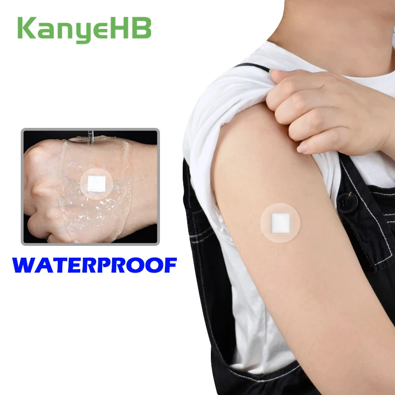 50pcs Waterproof Band-Aid For Inject Wounds Hemostasis Medical Plaster Circular Transparent Bandage First Aid Adhesive PatchA616