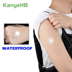 50pcs Waterproof Band-Aid For Inject Wounds Hemostasis Medical Plaster Circular Transparent Bandage First Aid Adhesive PatchA616