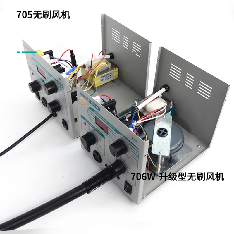 QUICK 705/706W pistola ad aria calda saldatore elettrico 2 in 1 stazione dissaldante display digitale stazione di saldatura strumenti SMD BGA