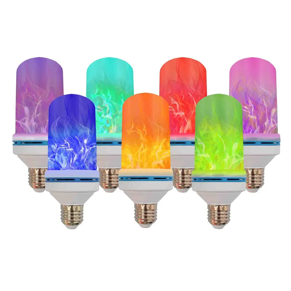 Bombilla LED E27 E26, luz nocturna con efecto dinámico de llama parpadeante, 85V-265V, para decoración del hogar