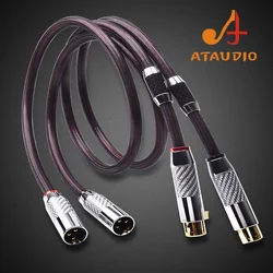 ATAUDIO czyste srebro HIFI kabel XLR wysokiej jakości 2XLR męski na żeński kabel Audio