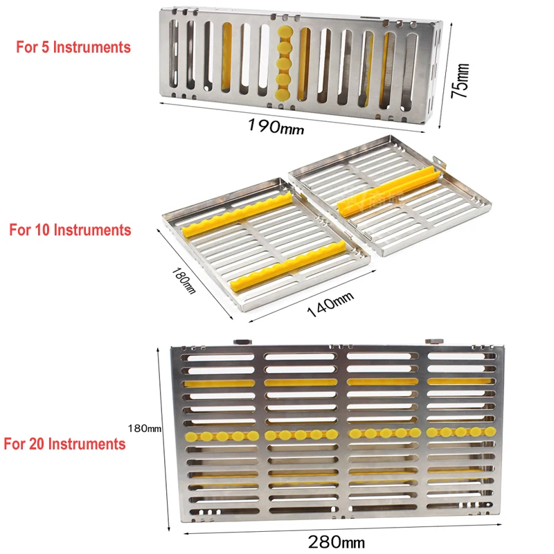 

1PC Dental Instrument Disinfection Cassette Stainless Steel Box Suitalble For Holding Inst Disinfection