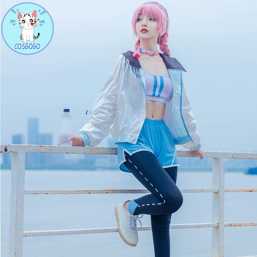 Anime!Arknights Blue Poison Shoal Beat Battle Suit Sportswear Uniform Cosplay Costume Halloween Party Role Play Outfit For Women