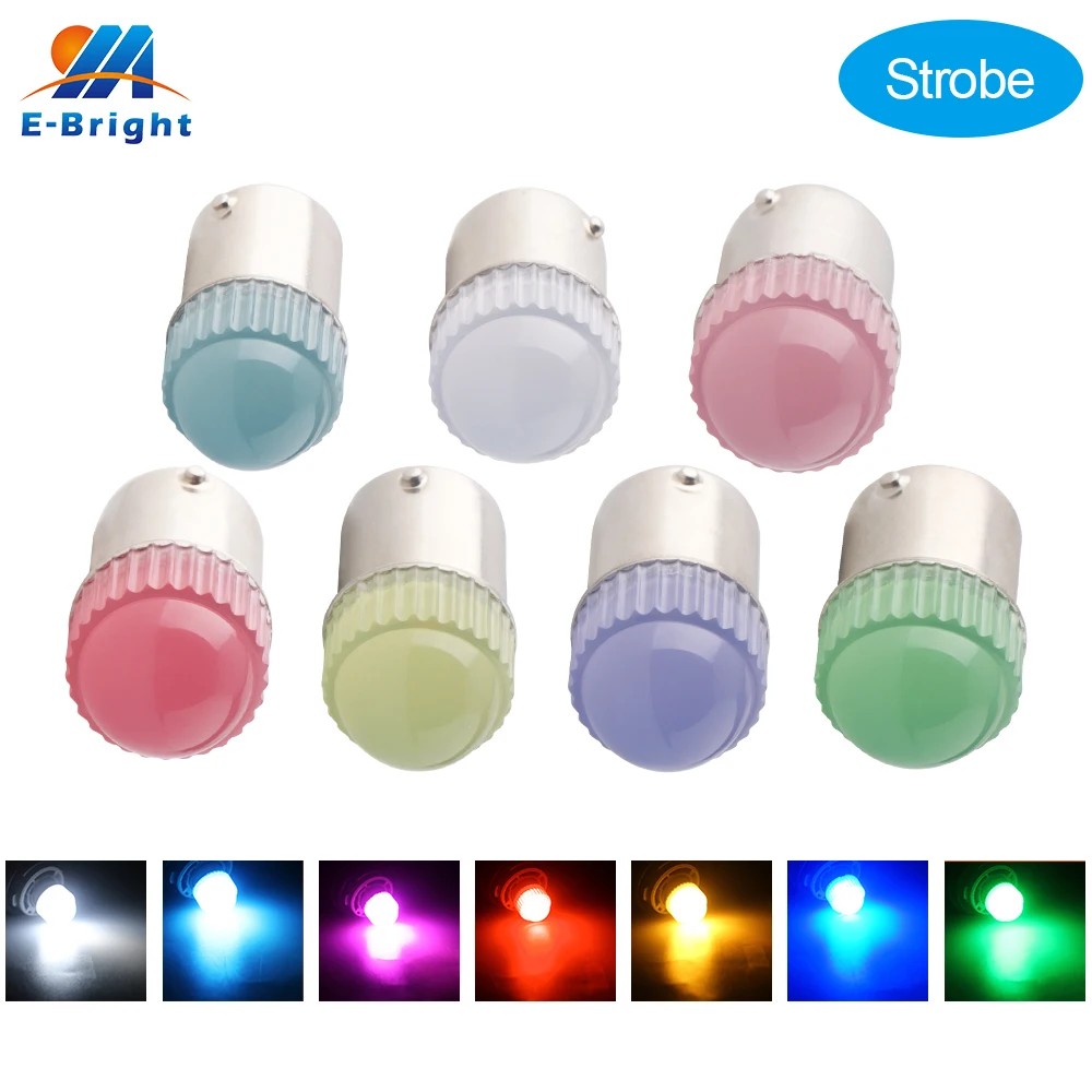 LED Strobe Lights 1156 BA15S P21W BAU15S 1141 1003 PY21W 1157 2357 7528 LED Bulbs Flash Light Car Bulbs Turn Signal Lights 2PCS