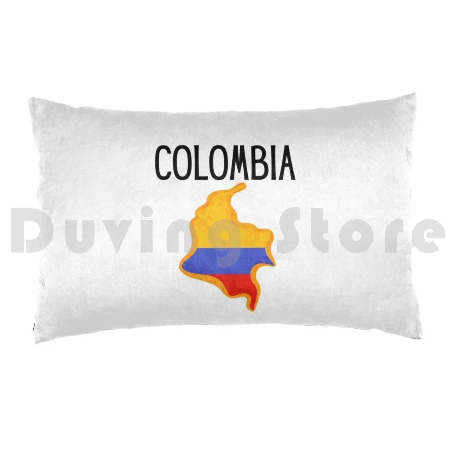 Colombia Country Profile Pillow Case Printed 50x75 Colombia Flag Country Border