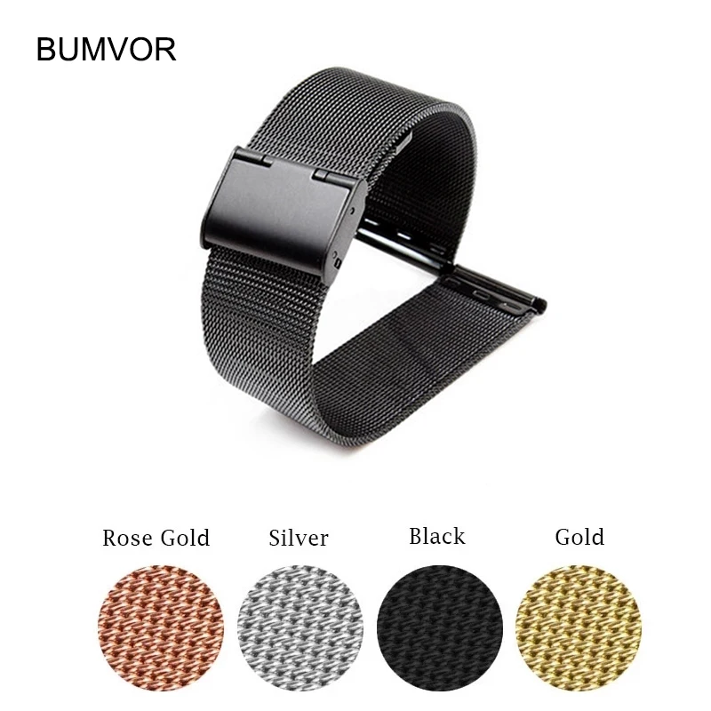 

High Quality Milanese Universal Watchband 12mm 14mm 16mm 18mm 20mm 22mm Stainless Steel Strap for Smart Watch