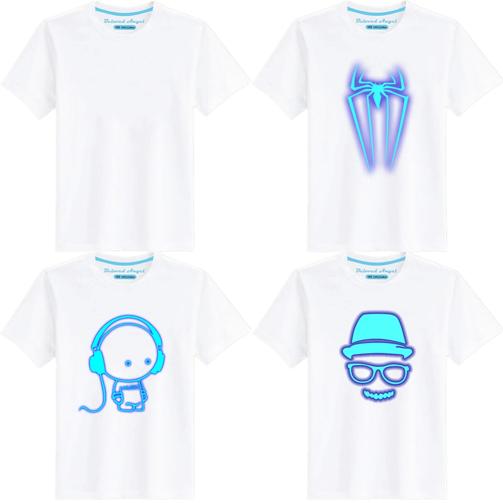 

Game Funny Cartoon Luminous T Shirt for Kids Children Boys Girls Cute Anime T-shirt Christmas Teen Costume Summer Tops Tees
