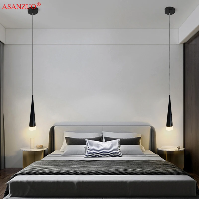 

Led Pendant light silver/black single head aluminum tube droplight fixture Kitchen Island Dining Room Shop Bar Decor Lamp