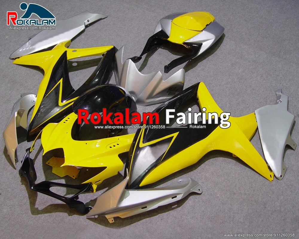 

Hull For Suzuki GSXR600 GSXR750 K8 2008 2009 2010 GSX-R750 GSX-R600 10 09 08 Yellow Black Motorbike Fairings (Injection Molding)