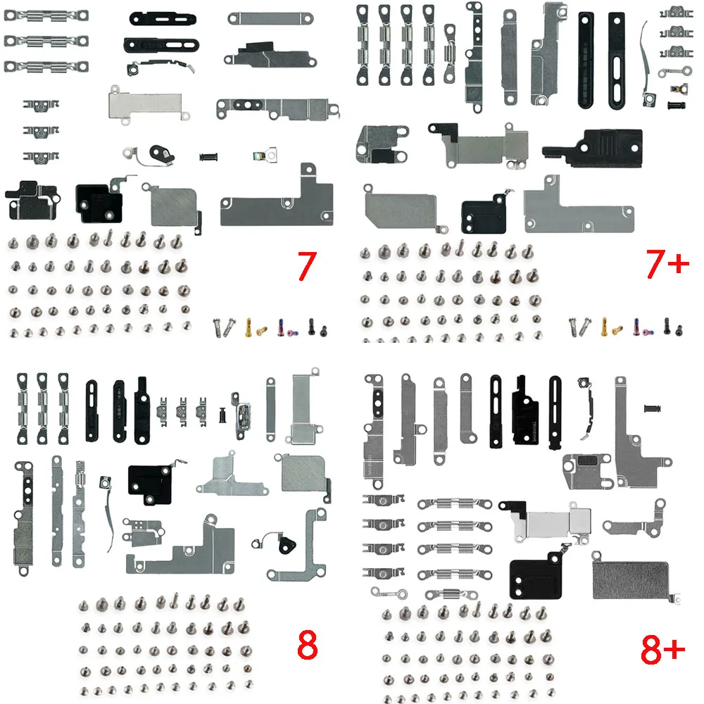 complete Small Metal Internal Bracket Kits + Full Set Screws  For iPhone 7 7 Plus 8 8 Plus mobile phone parts