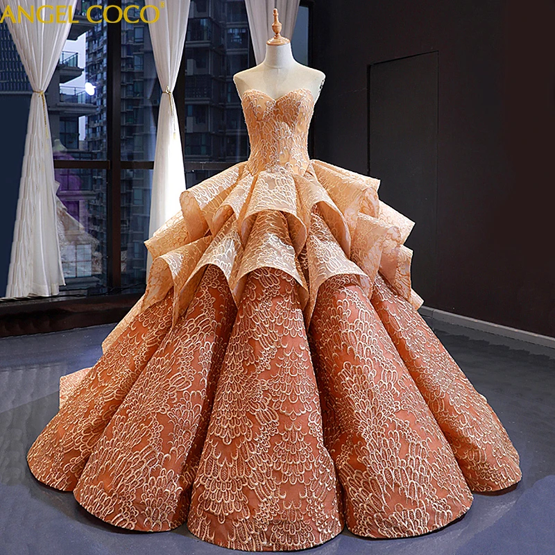 Saudi Arabia Evening Dresses Long Prom Dresses Maternity Fashion Elegant Evening Gowns Champagne Gold Robe De Soiree Jurken