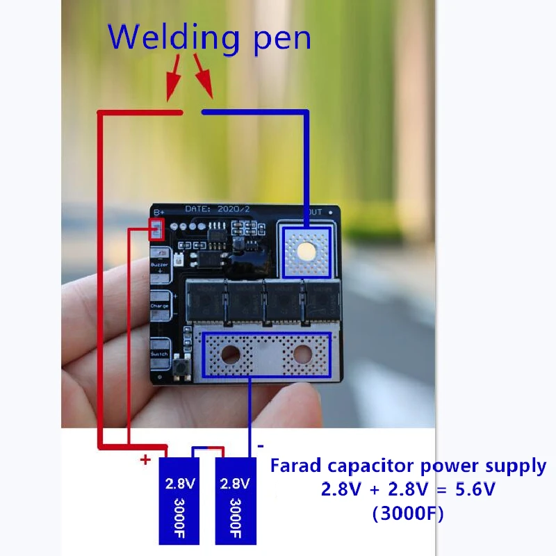 1Pcs 18650 Battery Portable Spot Welding Circuit PCB Board For Farad Capacitor Special Spot Welding Machine