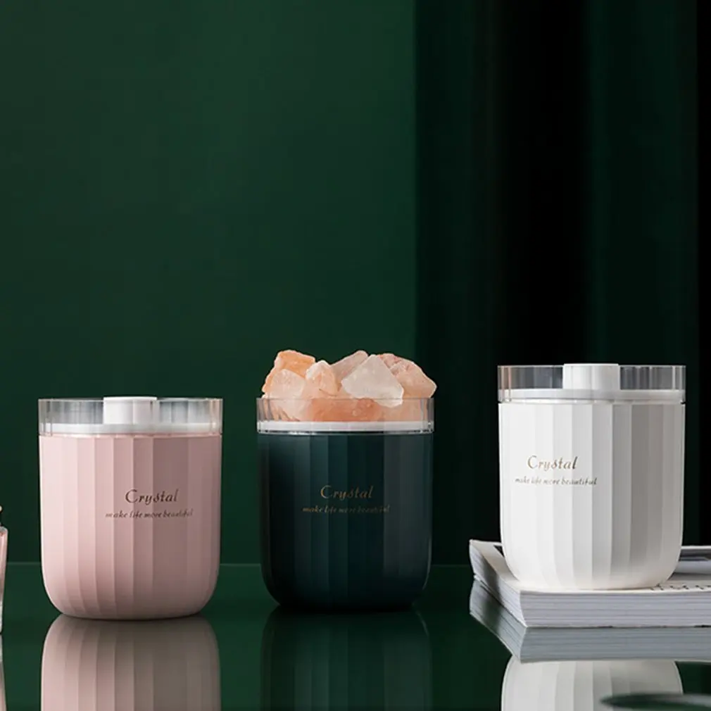 휴대용 크리스탈 아로마 테라피 가습기 분위기 램프와 USB 무선 아로마 에센셜 오일 기관총 홈 공기 Humidificador