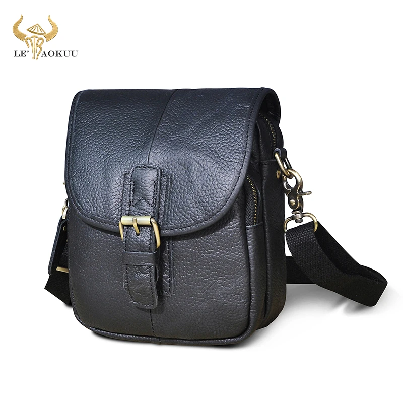 Natural Leather Men Design Casual Multi-function Messenger Crossbody Bag Fashion Fanny Waist Pack Belt Bag Phone Pouch Male 1168