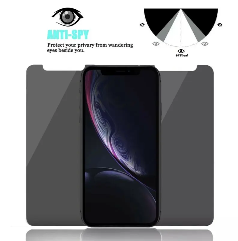 2x Privacy Tempered Glass Anti-Spy Screen Protector For iPhone 11 Pro XS Max XR