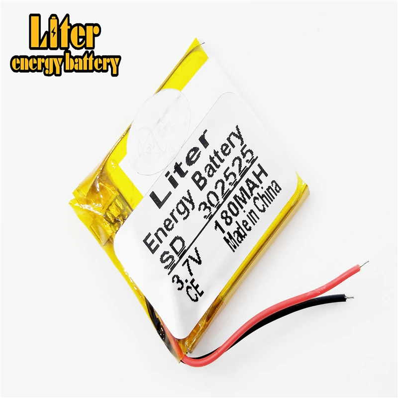 3.7V 180mAh 302525 Polymer lithium ion / Li-ion battery for MP3 player navigator Speaker Power bank DVD GPS VR DVR MP4