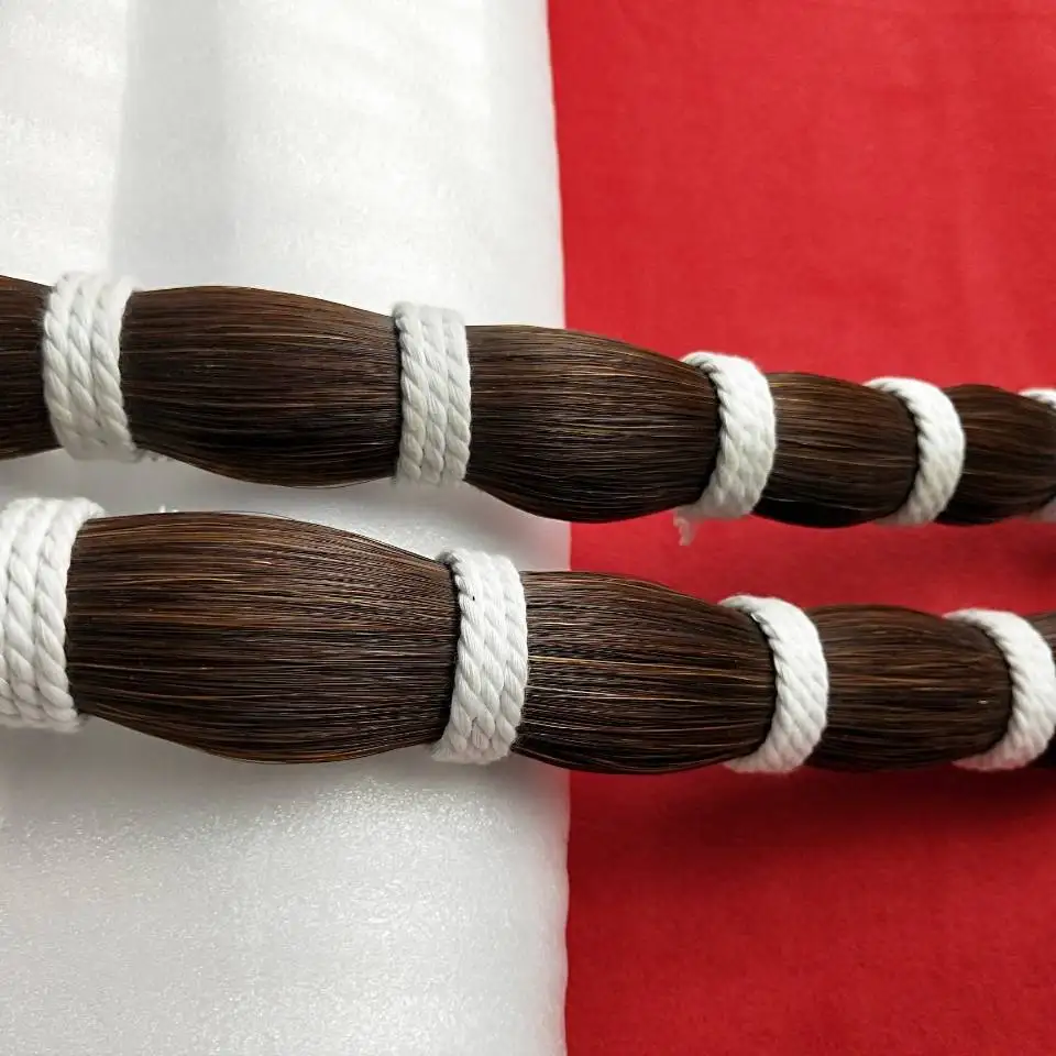 250g 65-70cm Brown Bow Hair Breeding Horsetail Qintail Bow Hair Whisk Embroidery Handicraft Woven Lining Hair