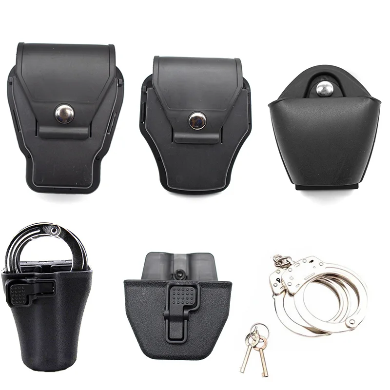 Quick Release Standard Handcuff Case Holster Shackles Cover Molle Belt Cuff Sleeve Pouch with Secure Snap