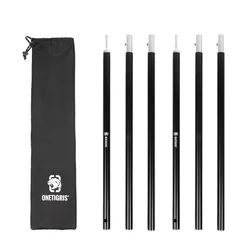 OneTigris Tent Poles Replacement Outdoor Camping Tarp Pole Set 7075 Aluminum Alloy Tent Support Adjustable Size 125cm & 160cm