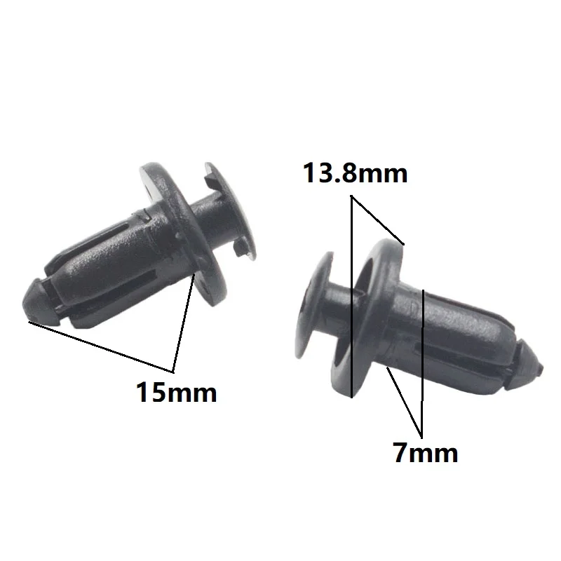 50 szt. 7mm otwór czarny plastikowy nit Auto Panel Push klip ustalający dla Toyota