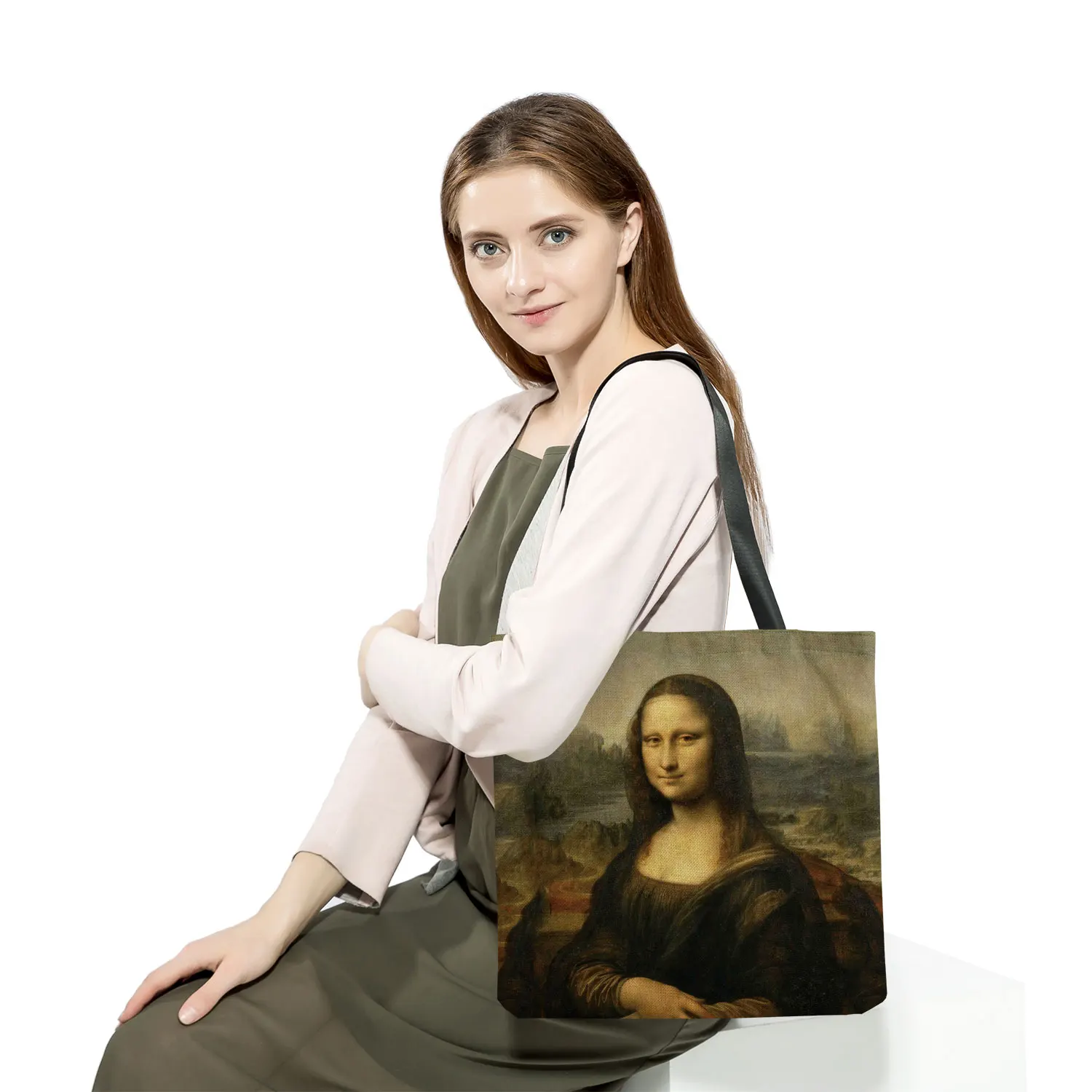 สุภาพสตรี Eco Shopping กระเป๋าภาพวาดสีน้ำมันกระเป๋าเดินทาง Retro Art คุณภาพสูง Tote Van Gogh กระเป๋าถือใหม่ผู้หญิงแบบพกพา