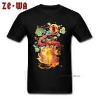 Glow Green T-shirt Men Creative Designer T Shirt Bulb Light Moon Tree Print Tops Tees Anime Clothes Cotton Fabric Black Tshirts