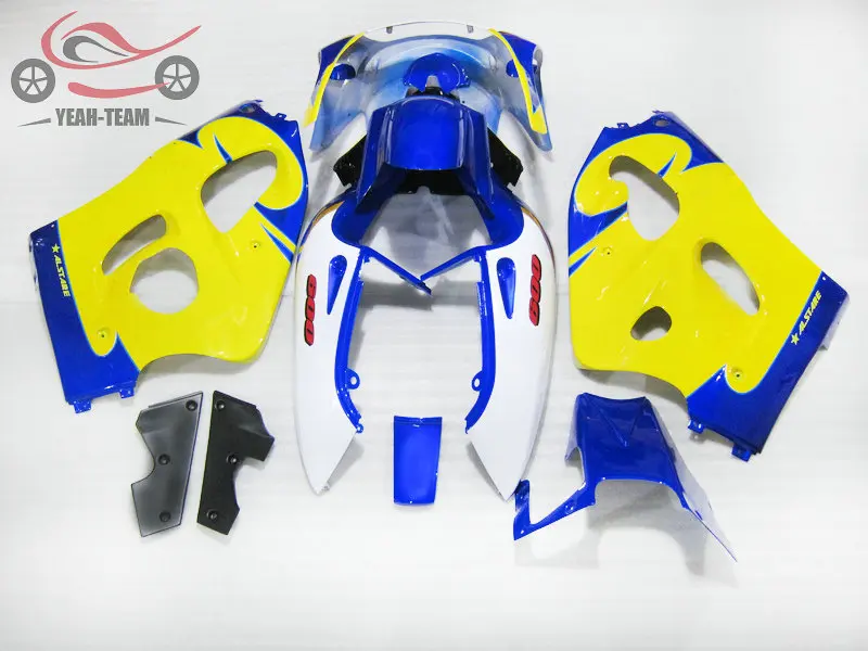 Chinese fairing kits for Suzuki SRAD GSXR750/600 1996 1997 1998 2000 GSXR 600 750 96-00 yellow blue body repair ABS fairings set