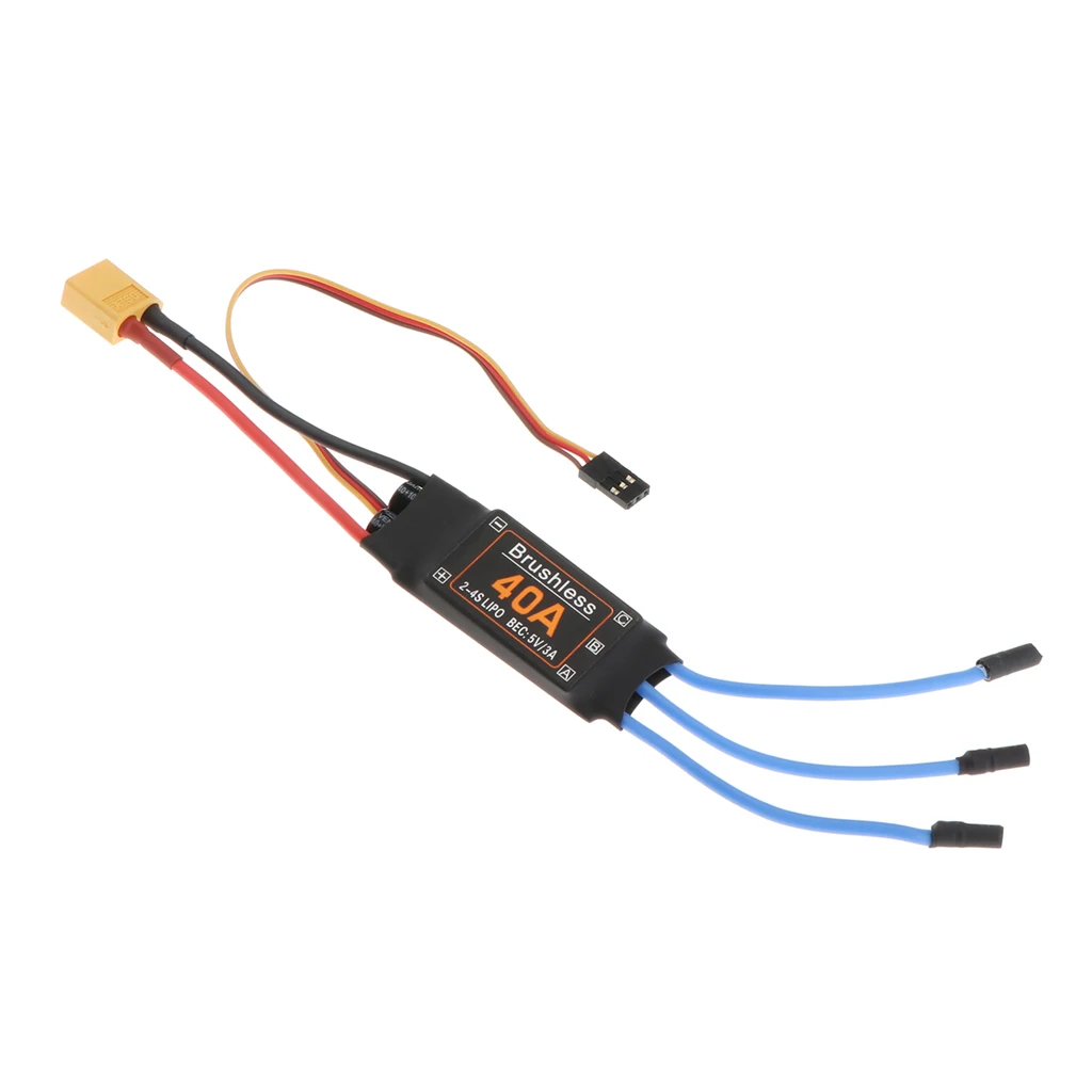 40A Brushless ESC XT60 Plug Durable RC Quad Toys Components Accessories peed Controller Motor RC Toys FPV Quadcopter Helicopter