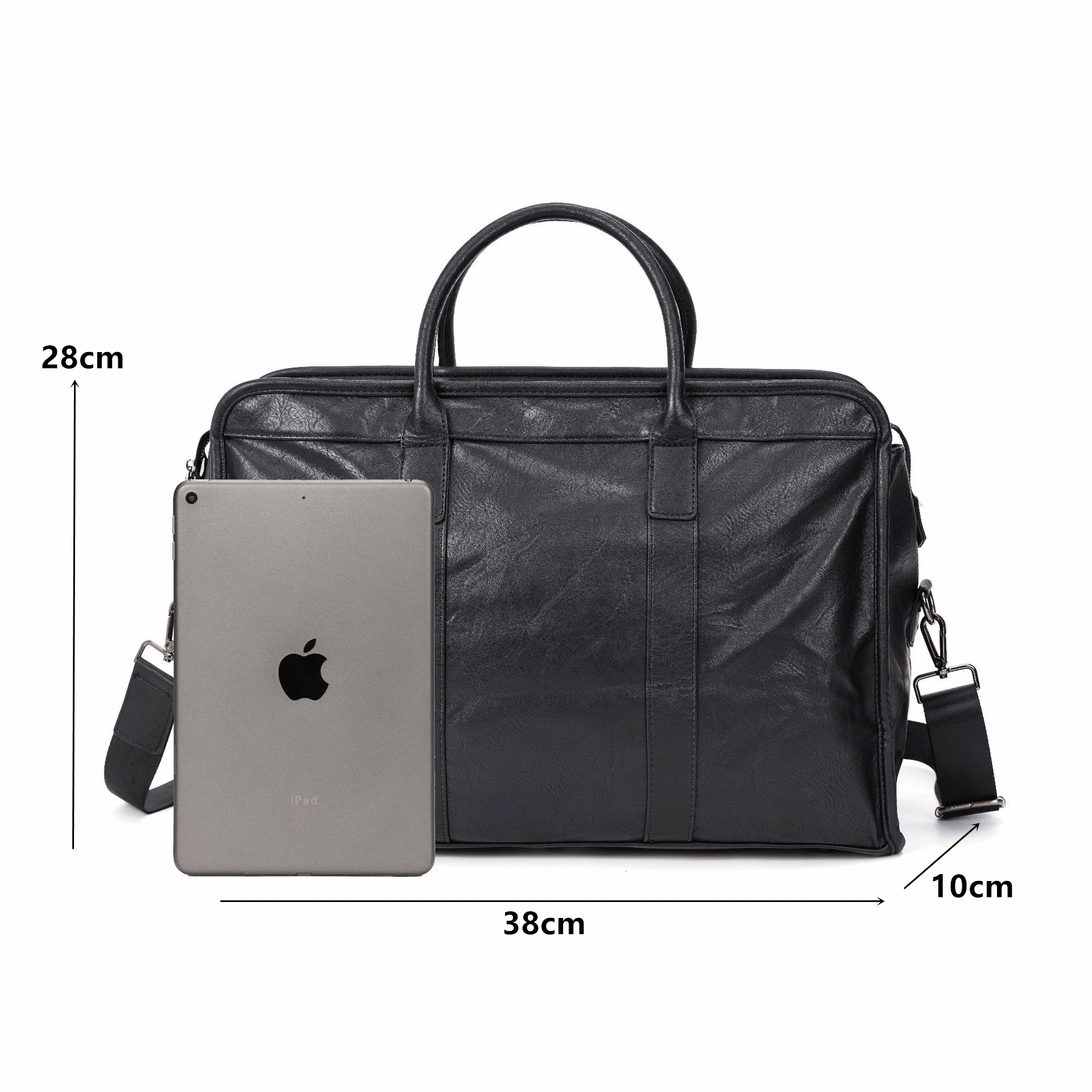 Business Travel Top-Handle Bag Men Luxury Leather Shoulder Bag Men Large Capacity Travel Handbag Bag Men Briefcase Messenger Bag