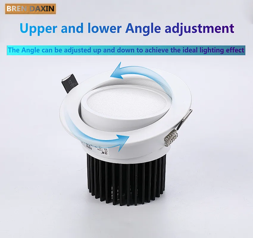 Dimable COB down light LED ceiling lamp AC220V LED  embedded Shoot light3W5W7W12W15W20W Indoor lighting